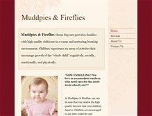 Tablet Screenshot of muddpiesandfireflies.com